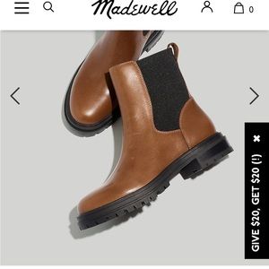 Madewell Chelsea Lugsole Boots in Vegan Leather